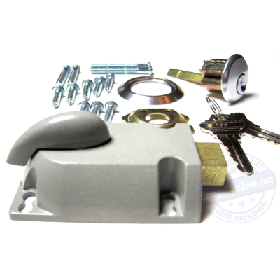 Garage Door Lock Cylinder w/ Diecast Thumb Latch (keyed randomly) 